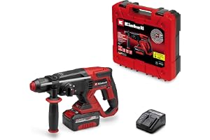 Einhell sladdlös borrhammare TE-HD 18/20 Li (1x 4,0 Ah) Power X-Change (18 V, 1,8 J, SDS-Plus, 20 mm borrdjup i betong, 4 funktioner, inkl. 4,0 Ah batterier + laddare)