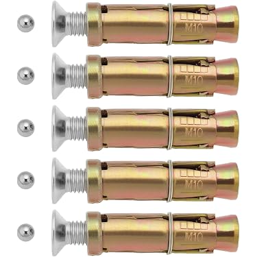 16 Chevilles à Manche Saillant M8 X M10 X 80 Mm - Acier Jaune - Onestopdiy