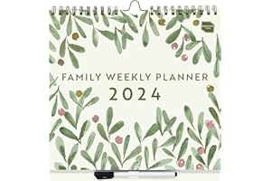 (in inglese) ‘Family Weekly Planner’ Boxclever Press con 6 colonne. Planner settimanale 16 mesi da metà Ago’23 - Dic’24. Calendario 2023 2024 con liste. Calendario 2024 per tutta la famiglia.