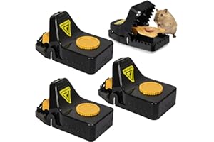 4 pezzi Grandi Trappola per Topi, HASA zone Trappola per Topi Interno Riutilizzabile per Cucina, Magazzino, Giardino, Uffici