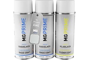 MG PRIME Billack sprayburkar för Peugeot KWE Blanc Nacre/Pearl White +1K