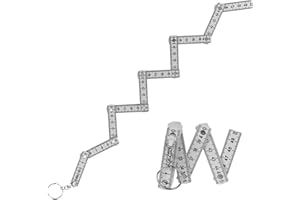 PhiLuMo Zollstock/Meterstab/GliedermaÃŸstab - Schlüsselanhänger - Länge 50 cm - Farbe: weiÃŸ