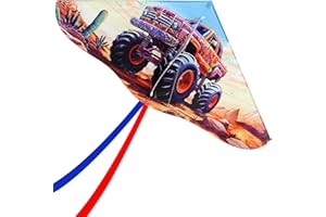 Touch the sky All-terrain Vehicle Triangle Kite for Kids and Adults, Easy to Fly, Exquisite Fabrics and Unique Structure Design, Excellent Outdoor Games and Activity Toys, Suitable for Beginners.