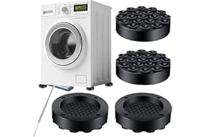 Farerkass 4 stück Schwingungsdämpfer Waschmaschine, Waschmaschinen Unterlage, Vibrationsdämpfer mit Starkem Saugnapf, Antivibrationsmatte Waschmaschine Füße für Waschmaschinen Trockner und Möbel