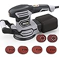 20V Cordless Sander 5 Inch Electric Sander Tool With 6 Variable Speeds 7000-11000 RPM Battery Powered Sanders For Woodworking, 12 Pcs Sandpapers And Dust Collection Bag