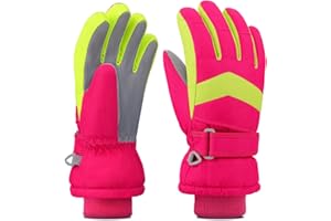 ‎LEEBOOM Leeboom Skihandschuhe Kinder Handschuhe Kinder wasserdichte Winterhandschuhe Kinder für 3-13 Jahre Mädchen und Jungen Geschenke Snowboard Laufen Radfahren Wandern