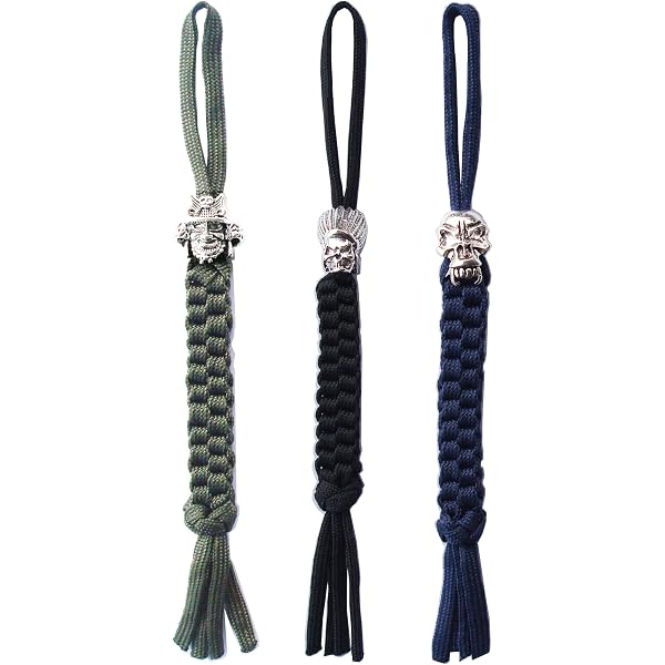 Alomejor 10 Pezzi Ciondoli Teschio In Lega Per Paracord - Perline E Accessori Fai Da Te Per Coltelli, Portachiavi, Escursionismo - 2