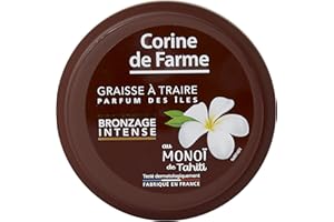 Corine de Farme - Graisse à Traire Bronzage Intense - Huile Bronzante - Bronzage Intensifié Sans Autobronzant - Monoï de Tahiti, Parfum des Îles - Pot 150 ml
