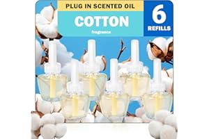 ‎SCENTORINI SCENTORINI Duftölflakon Nachfüller, Kompatibel Mit Air Wick und Glade Duftstecker, 6 x 19 ML, Baumwoll Duft, Raumduft Lufterfrischer, Raum Duftöl