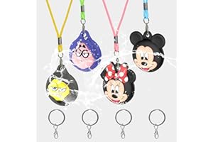 MOWYEOK Lot de 4 coques de protection pour Airtag, MIYEOK - Étanche - Pour enfants - Support Airtag caché réglable - Pour Apple Airtag - Avec porte-clés