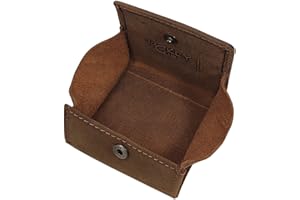 Mały portfel z pełnej skóry bujflowej Wiener Schachtel myledershop/portfel do monet/portfel/portmonetka/portmonaise/portfel/portmonee, koniak, jeden rozmiar, portmonetka