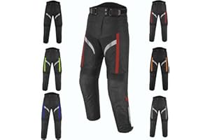 Vaster Moto Pantalones de Moto para Hombre, Impermeables, Textiles Cordura, Pantalones de protección para Pantalones de Moto con Pantalones Protectores de Bicicleta Blindados extraíbles