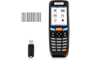 JRHC 1D Laser Barcode Scanner Collector Compteur d'inventaire avec récepteur USB sans Fil 2,4 GHz Longue Distance de Transmission Multifonctionnel Écran LCD 2,8 Pouces Lecteur de Codes à Barres pour