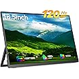 EVICIV Gaming Monitor 18.5 inch 120Hz Portable Monitor FHD 1080P IPS Screen, Laptop Monitor Support Mini HDMI and Type-C Connection HDR Second Screen for PC/Laptop/PS/Phone