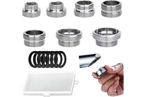 7 Aeratore Rubinetto Cucina Adattatore, FORMVERSITY Adattatore Rubinetto Kit, Adattatore Rubinetto Canna Acqua, Filtri Rubinetti Lavandino Adattatore per Aeratore Rubinetto Cucina e Bagno