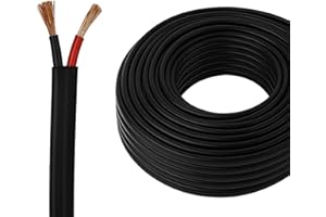 BMF DIRECT Automotive FLAT Twin 2 Core Cable 12V/24V Thin Wall Wire for Auto Boat 16.5A, 1mm² (10M Coil)