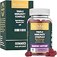 Triple Immune Boosting Gummies with Vitamin C, Zinc and Elderberry, 60 Gummies – 1 Month Supply, Elderberry Flavour, Great Tasting, Triple Immune Complex Supplements for Overall Wellness