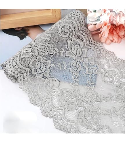 Little Lane Lace Tela De 15 Cm De Ancho Con Diseño Floral Garden Elástica Con Bordado