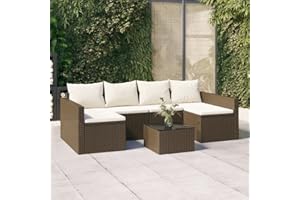 Festnight 2-TLG. LoungeSofa U Form Rattan,Balkonmöbel Kleiner Balkon,Balkonmöbel Lounge Kleiner Balkon Gartensofa Set Polyrattan Loungemöbel Balkon,Ecklounge Klein,Eckbank Balkon Braun