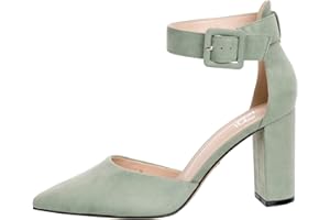 Rio Fiore Escarpins, Chaussures à Bride Cheville, Noir/Bleue/Violette/Blanche/Fuchsia/Rouge/Beige, 8.5 cm Talon Bloc, Textile/Similicuir, Femme Escarpins, Escarpins à Talons, 2062A