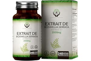 EARTH'S NURTURE EN Boswellia Serrata | Boswellia Haute Teneur 5:1 Extrait - 2000 mg Boswelia par Portion | 240 Gélule | Sans OGM Sans Gluten Sans Produit Laitier | Fabriqué au Royaume-Uni