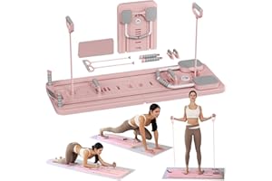 ExeractFit Pilates Board 2025 Upgraded, Pilates Reformer Machine Foldable Home Pilate Set Equipment Multifunctional Abdominal Workout Board Automatic Rebound