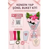 Pembe Lilyum Buketi Kendin Yap (DIY) Kiti - 65 Adet Ş&ouml;nil İ&ccedil;erir Hobi ve Hediye Seti