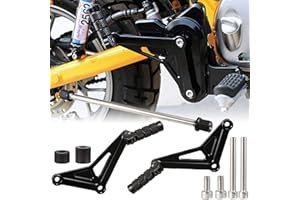 RUDYNESS Rear Passenger Footrest Foot Pegs Bracket For Honda 2018-2022 Monkey 125 (Black)