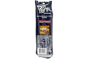 PRIMAL SPIRIT FOODS Primal Spirit Vegane fleischlose Jerky Strips mit energiereichen,proteinreichen,gentechnikfreien,93% fettfreien Snacks 6 Packung mit 6