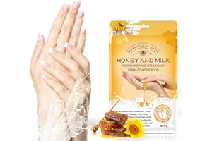 REBODUM Hand Mask Gloves,3pcs Honey and Milk Hand Masks for Dry Hands Natural moisturizing hand gloves mask Hydrating Exfoliating Nourish Skin for Men Women
