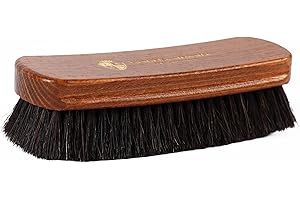 Langer & Messmer Spazzola per scarpe in pregiato crine di cavallo per un'efficace lucidatura delle scarpe - La spazzola per lucidare le scarpe a livello professionale Singolarmente o in set da due