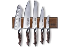 HOSHANHO Knife Set with Magnetic Knife Holder, 6 Pieces Japanese German High Carbon Steel Kitchen Knife Set, Ultra Sharp Professional Chef Knives Sets