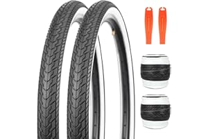 ZUKKA Lot de 2 pneus pliables de 26 pouces 26 x 1,75 - 47-559 - Pneus de rechange pliables pour vélo de montagne, VTT, vélo d'enfant, vélo crusier, vélo commuter