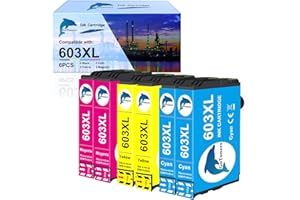GoToners 603XL Cartucce Compatibili per Epson 603 XL Colori per Expression Home XP-2100 XP-2150 XP-2105 XP-3100 XP-3150 XP-4100 XP-4150 Workforce WF-2810 WF-2830 WF-2850 (2 Ciano, 2 Magenta, 2 Giallo)