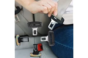 RUNUP Anti Alarma del Cinturón de Seguridad, 4PCS Clips de Cinturón de Seguridad Coche, Tapón de la Alarma del Asiento, Clip de Cinturón de Seguridad, Universal