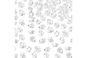 VGOODALL 380PCS Fake Ice Rocks, Clear Acrylic Crushed Ice Rocks Mini Fake Diamonds Plastic Gems for Home Table Decorations Vases Fillers
