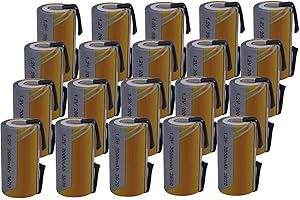 ANFEL 20 X Batteria Pila SC 2000mAh 2.0Ah Ni-Cd 1,2V con lamelle a saldare per pacchi batterie trapani torce allarmi