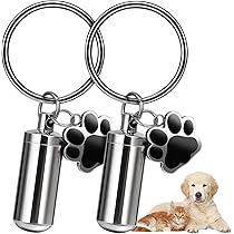 Gedenk Halskette Für Haustiere - Einäscherungsschmuck Mit Pfotenabdruck Für Hunde & Katzen