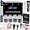 Libeauty Eyelash Lift and Tint Kit, Lash Perm & Brow Lamination with Black Dye 4 in 1 Kit, Salon Result Lasts 6 Weeks, Included Tools and Manual - 5ml/bottle