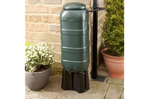 OIPPS Invopak 100L Recycled Plastic Mini Rainsaver Water Butt Kit Includes Tap, Stand & Diverter - Green