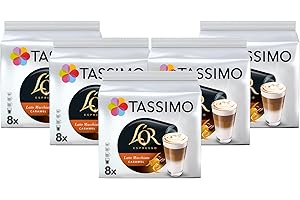 Tassimo L'OR Caramel Latte Macchiato Coffee Pods x8 (Pack of 5, Total 40 Drinks)