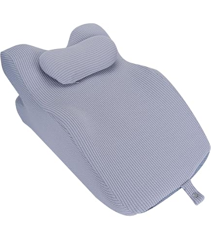 LLNWYGEB Oreiller de Couple 27° pour Plus d'intimité et de Confort - Design Ergonomique pour Les Couples, Coussin en Mousse à mémoire de Forme pour Les Couples,Bleu