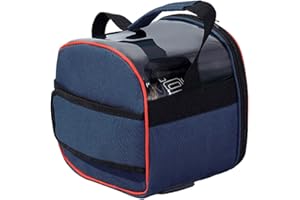 Luckxing 1-Ball Bowlingtasche, Bowlingtasche Mit Gepolstertem Kugelhalter 1 Ball Bowling-Tasche Für 1 Bowlingball 20cm X 23cm X 22cm Für Hand Carry & Gepäck (blau)
