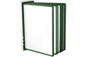 ‎LEVIATAN Leviatan Wall Display Board System Wall Mount for Display Panels Metal Board System for Screwing on to the Wall, in Warehouse, Workshop, Laboratory + 10 Green Display Panels