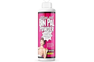 Wipeout - Bin Pal Buddy Refresher Powder | Suitable for Indoor and Outdoor Trash | Freshener Deodoriser, Leaves Your Bin Smelling Great - Fresh Lemon Scent 600g, White