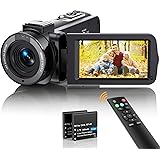 Videokamera Camcorder FHD 1080p 36MP Vlogging Kamera für YouTube IR Nachtsicht 30FPS Digitalkamera 3,0'' 270°Drehbarer IPS Bi