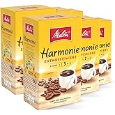 Melitta Harmonie Entkoffeiniert Filter-Kaffee 6 x 500g, gemahlen, Pulver für Filterkaffeemaschinen, koffeinfrei, milde Röstun