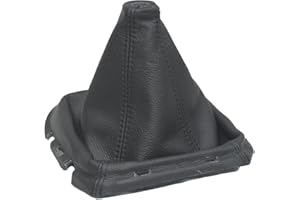 THE TUNING-SHOP LTD Couverture en cuir noir pour levier de vitesse avec cadre en plastique.