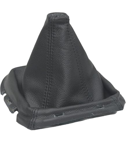 AERZETIX Soufflet Levier Vitesse Cuir - Pour Renault Kangoo 2 2007-2018, Noir Surpiqûres Bleues