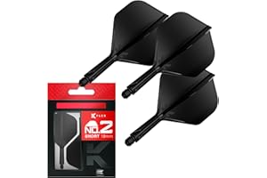 Target Darts K Flex Plumas y Cañas Integradas, No.2 | Pack De 3 K-Flex - No2, Kflex All In One Plumas y Cañas Moldeadas Dardos Longitudes: Corto, Intermedio y Medio | Accesorios Profesionales Dardos